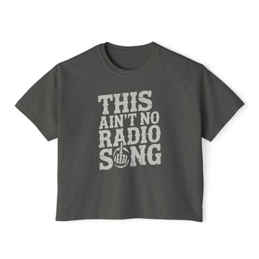 Hardy Radio Song Comfort Colors Boxy Cropped Tee - Sunlit Funlit Country Music Tees